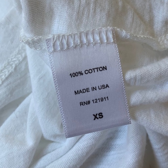Revolve LNA T-Shirt Short Sleeve Tee Cross Strap Burnout Cotton White Size XS - Picture 8 of 10